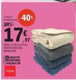 E.Leclerc Couette microfibre offre