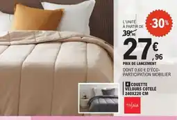 E.Leclerc Couette velours cotelé offre