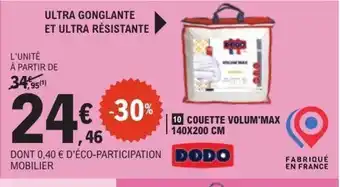 E.Leclerc DODO Couette volum'max offre