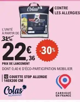 E.Leclerc Couette stop allergie offre