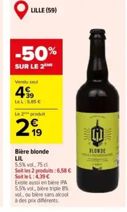 Carrefour LIL Bière blonde offre