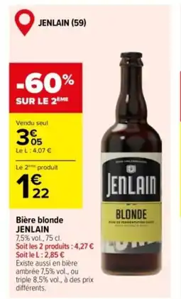 Carrefour JENLAIN Bière blonde offre