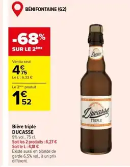 Carrefour DUCASSE Bière triple offre