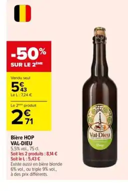 Carrefour HOP VAL-DIEU Bière offre