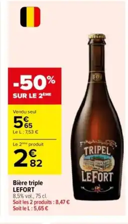 Carrefour LEFORT Bière triple offre