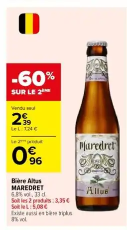 Carrefour MAREDRET Bière Altus offre