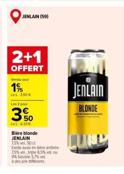 Carrefour JENLAIN Bière blonde offre