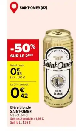 Carrefour SAINT-OMER Bière blonde offre