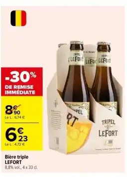 Carrefour LEFORT Bière triple offre