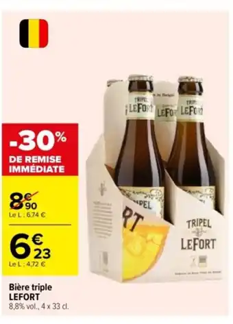 Carrefour LEFORT Bière triple offre
