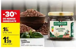 Carrefour TRANSITION Lentilles offre