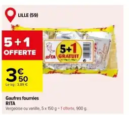 Carrefour RITA Gaufres fourrées offre