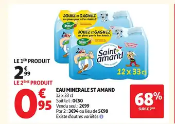 Auchan ST AMAND Eau minerale offre