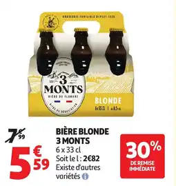 Auchan 3 MONTS Bière blonde offre