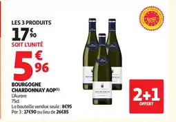 Auchan Bourgogne chardonnay aop offre