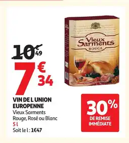 Auchan Vin de l union europenne offre