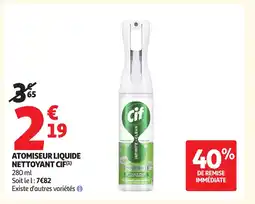 Auchan CIF Atomiseur liquide nettoyant offre