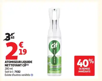 Auchan CIF Atomiseur liquide nettoyant offre
