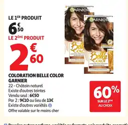 Auchan GARNIER Coloration belle color offre