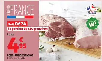 Auchan Porc longe sans os offre