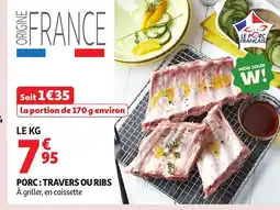 Auchan Porc: travers ou ribs offre