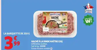 Auchan MAÎTRE COQ Haché à la dinde offre