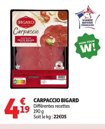Auchan BIGARD Carpaccio offre