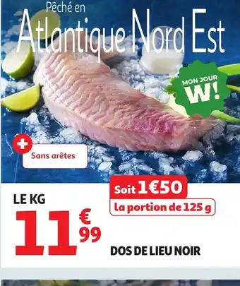 Auchan Dos de lieu noir offre