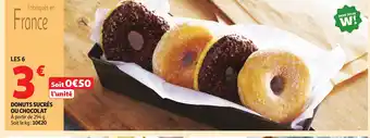 Auchan Donuts sucrés ou chocolat offre