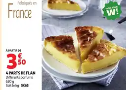 Auchan 4 parts de flan offre