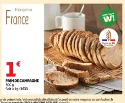 Auchan Pain de campagne offre