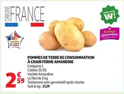 Auchan Pommes de terre de consommation à chair ferme amandine offre