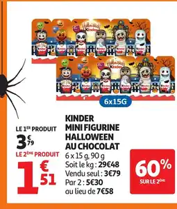 Auchan KINDER Mini figurine halloween au chocolat offre