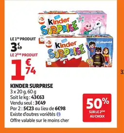 Auchan KINDER Surprise offre
