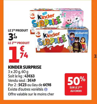 Auchan KINDER Surprise offre