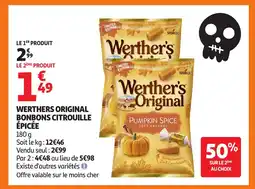 Auchan WERTHERS ORIGINAL Bonbons citrouille épicée offre
