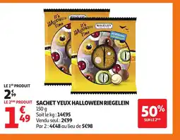 Auchan Sachet yeux halloween riegelein offre