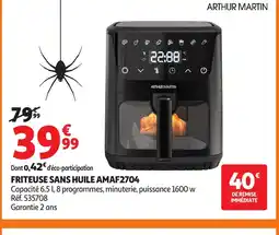 Auchan ARTHUR MARTIN Friteuse sans huile amaf2704 offre