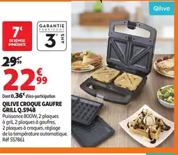 Auchan QILIVE Croque gaufre grill q.5948 offre