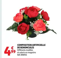 Auchan Composition artificielle de renoncules offre