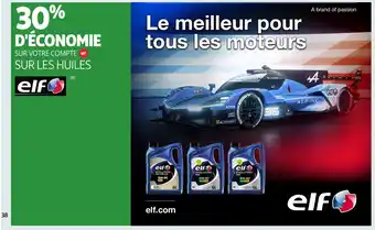 Auchan ELF Sur les huiles offre
