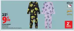 Auchan Pyjama enfant offre