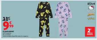 Auchan Pyjama enfant offre