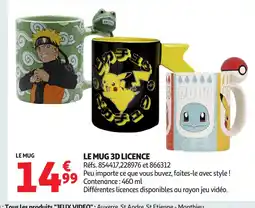Auchan Le mug 3d licence offre