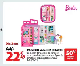 Auchan Maison de vacances de barbie offre