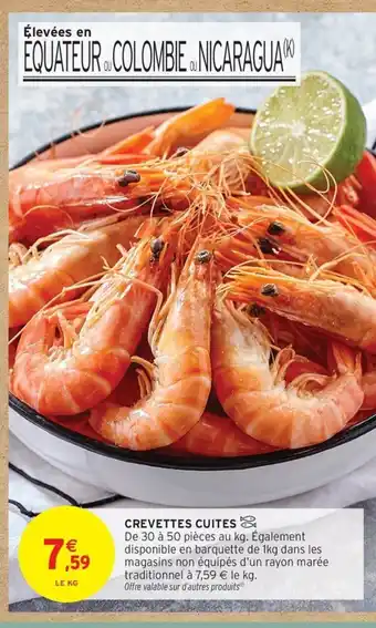 Intermarché Contact Crevettes cuites offre