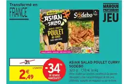 Intermarché Contact SODEBO Asian salad poulet curry offre