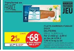 Intermarché Contact DELPIERRE Filets harengs fumage doux offre