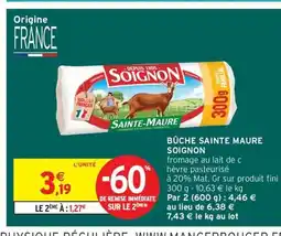 Intermarché Contact SOIGNON Bûche sainte maure offre