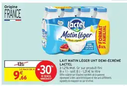 Intermarché Contact LACTEL Lait matin léger uht demi-écrémé offre